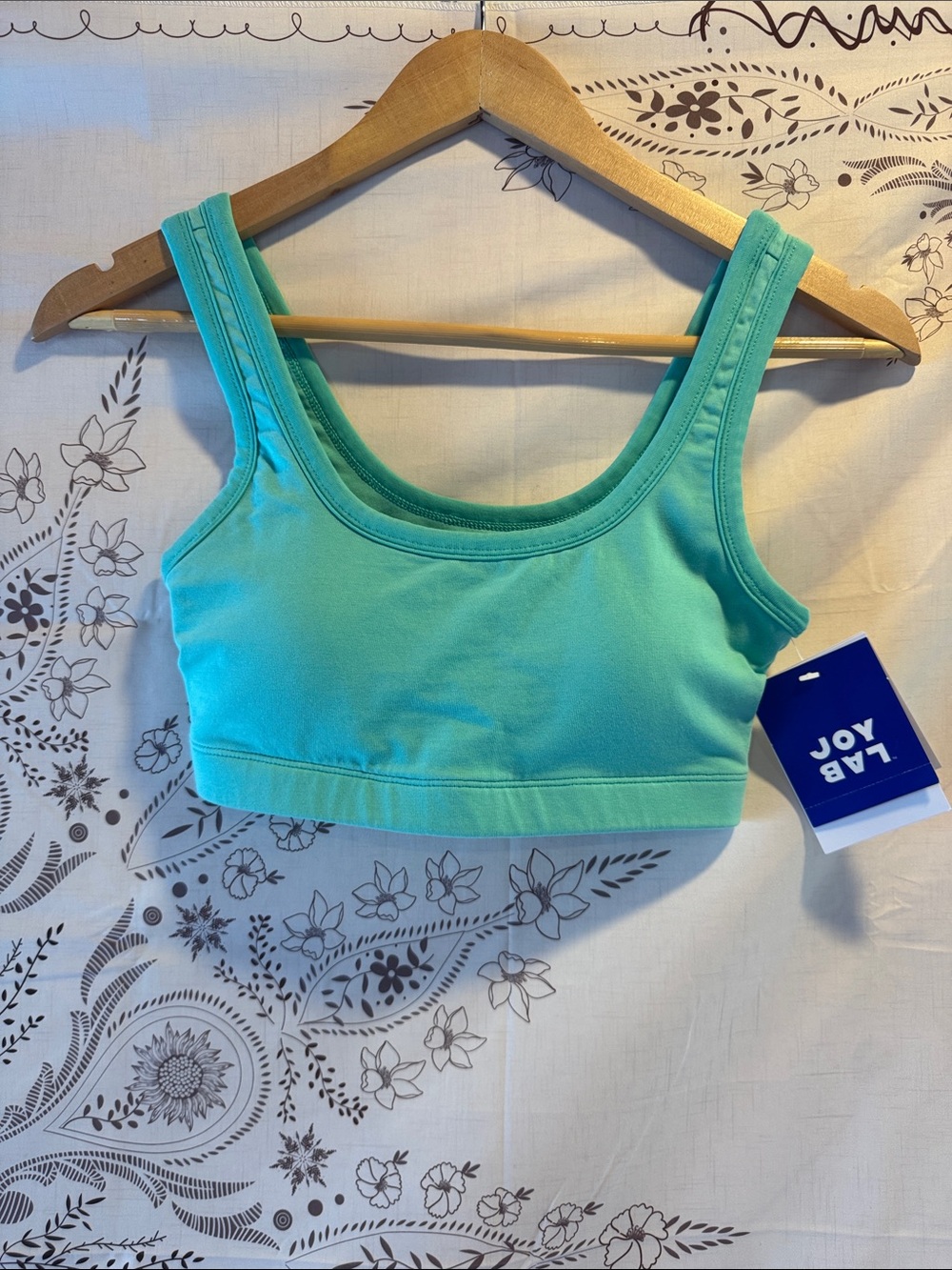 Joy lab turquoise active wear top NWT